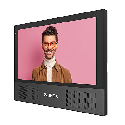 картинка Slinex Sonik-7 цвет черный. 7" AHD Домофон с сенсорным экраном, стерео динамиками и сменными панелями от компании Intant